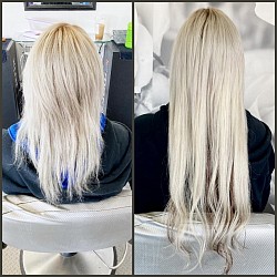 Fine hair before and after