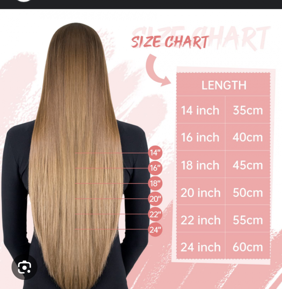 Weft length chart