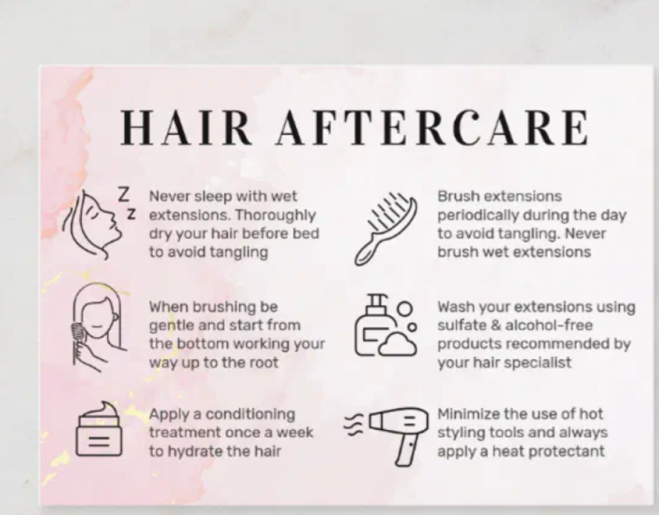 Caring for your hair extensions